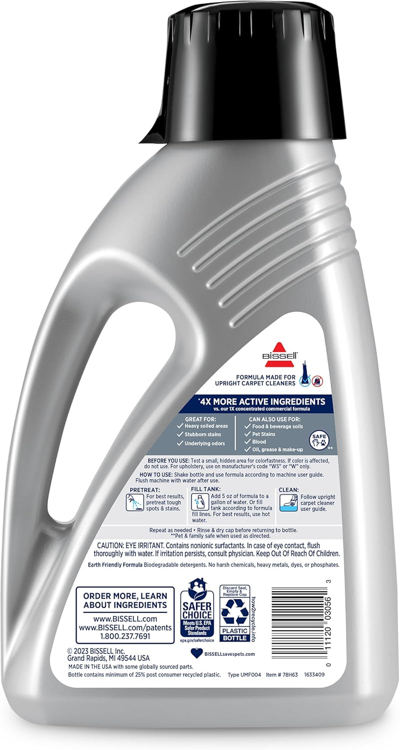 Bissell PRO Max Clean + Stain Protect Carpet Shampoo 78H63 Silver, 48 oz