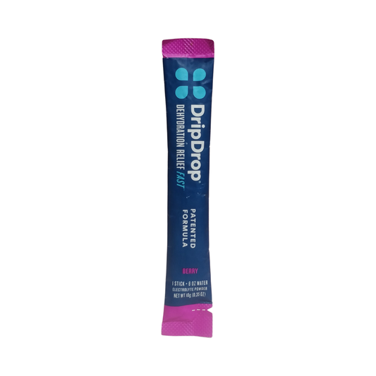 DripDrop Dehydration Relief Fast Electrolyte Powder, 10 g / 0.35 oz (1 Stick)