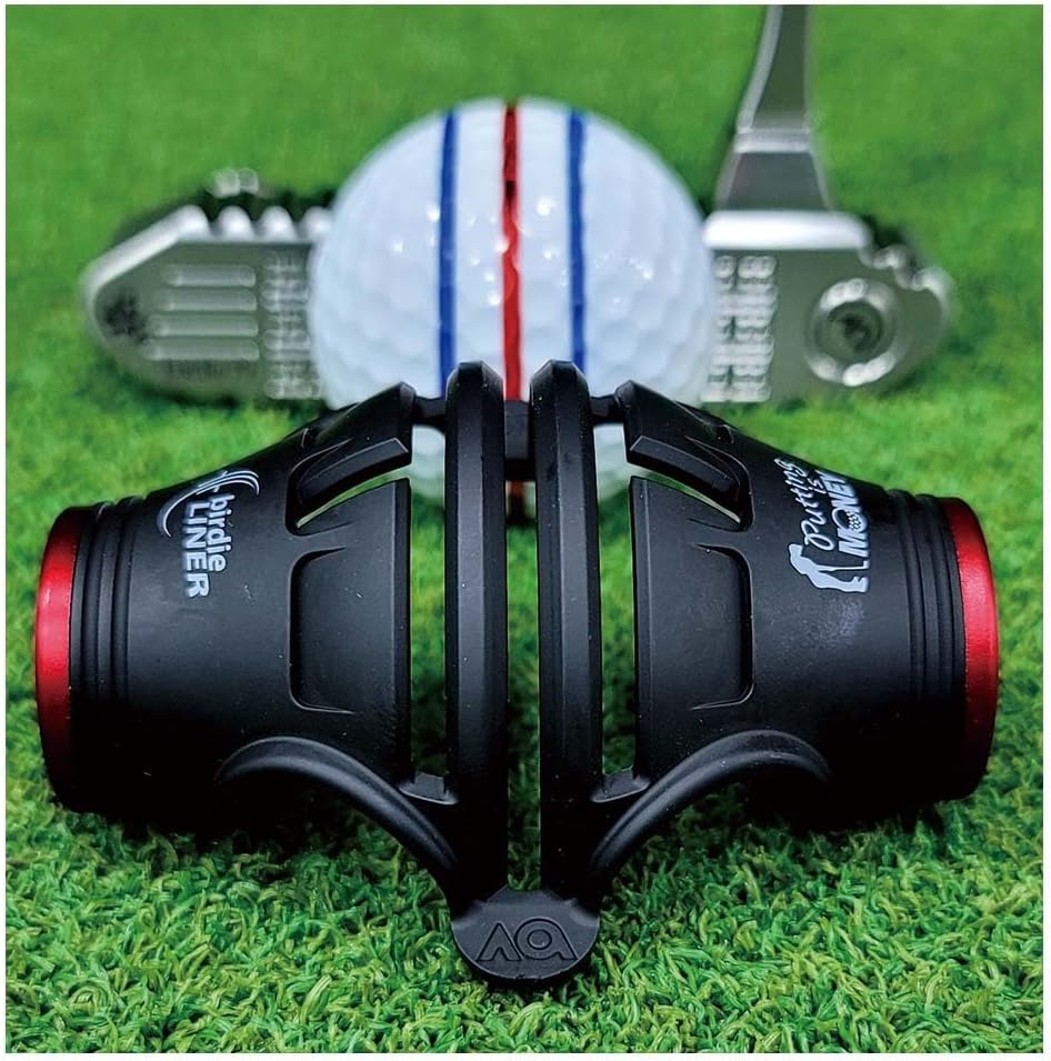 Birdie Liner Golf Ball Marker Alignment Tool Black Edition, 1 Count