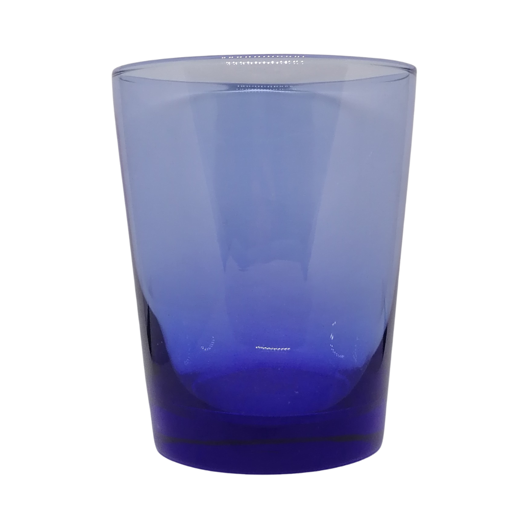 Libbey Cobalt Flare Blue Lowball Tumbler Drinking Glass