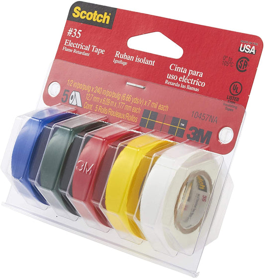 Scotch 3 M #35 Electrical Tape 5 Rolls (10457NA)