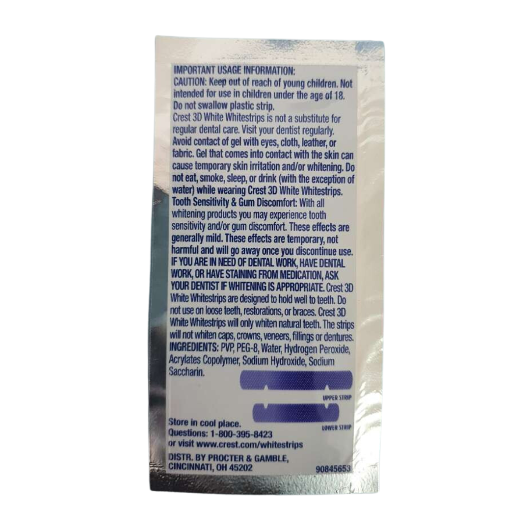 Crest 3D White No Slip Whitestrips Dental Whitening Treatment