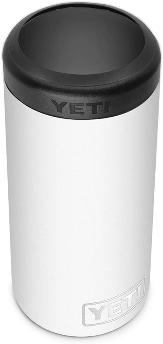 Yeti Rambler Colster Slim Can Insulator ,White. 12oz