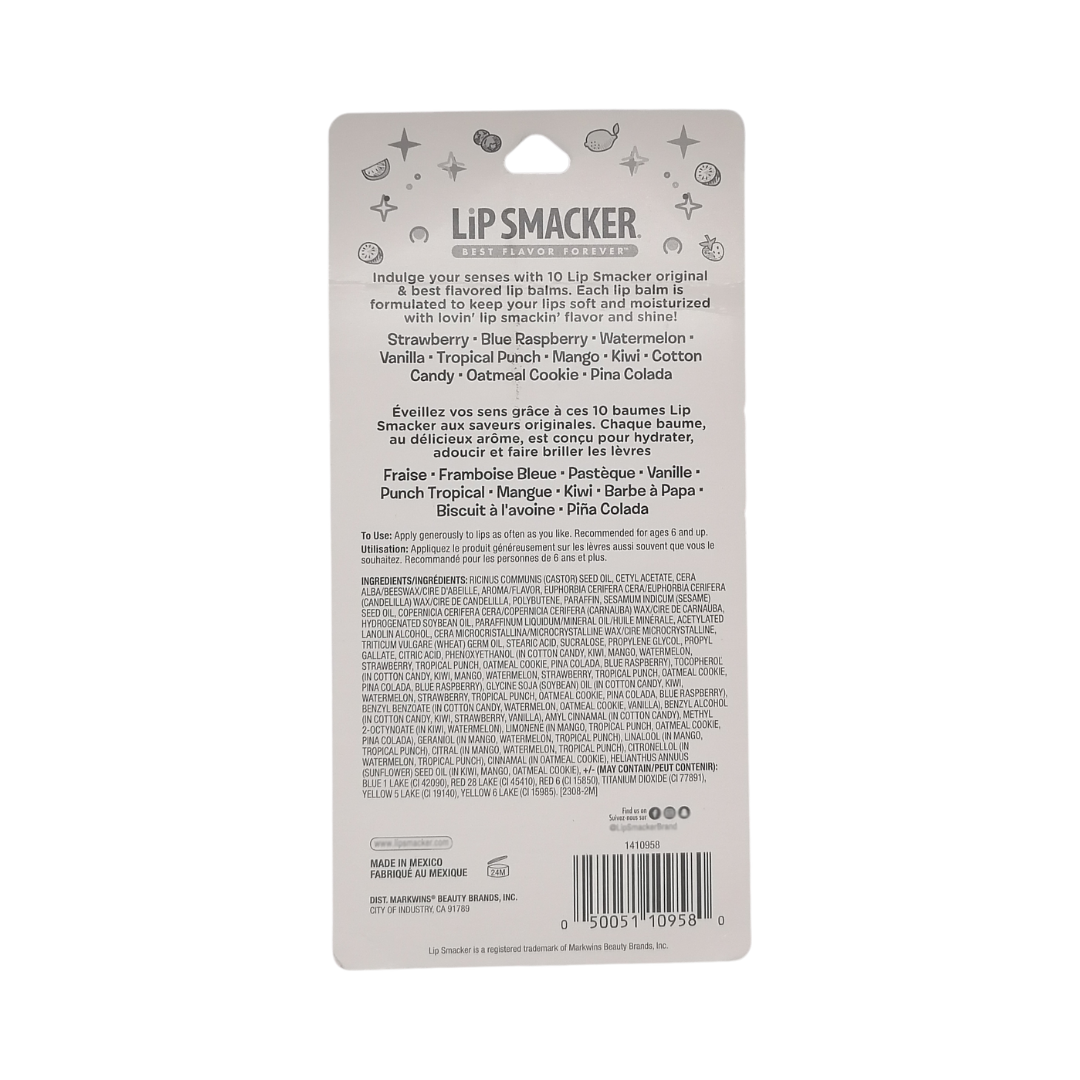 Lip Smacker Original Lip Balm, 10 Flavor