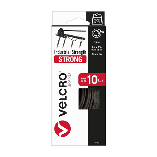 Velcro Brand Industrial Strength 10 lbs Strong (1 Roll, 4 ft x 20 inch) Stick On