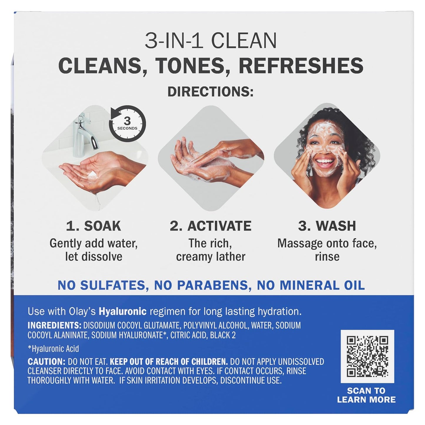 Olay Cleansing Melts Water-Activated Daily Facial Cleanser 32 Dissolving Pads