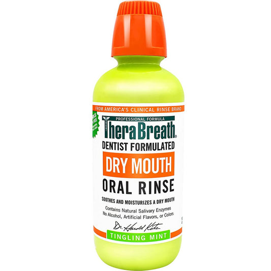 TheraBreath Dry Mouth Dentist Formulated Oral Rinse, Tingling Mint, 16 oz.