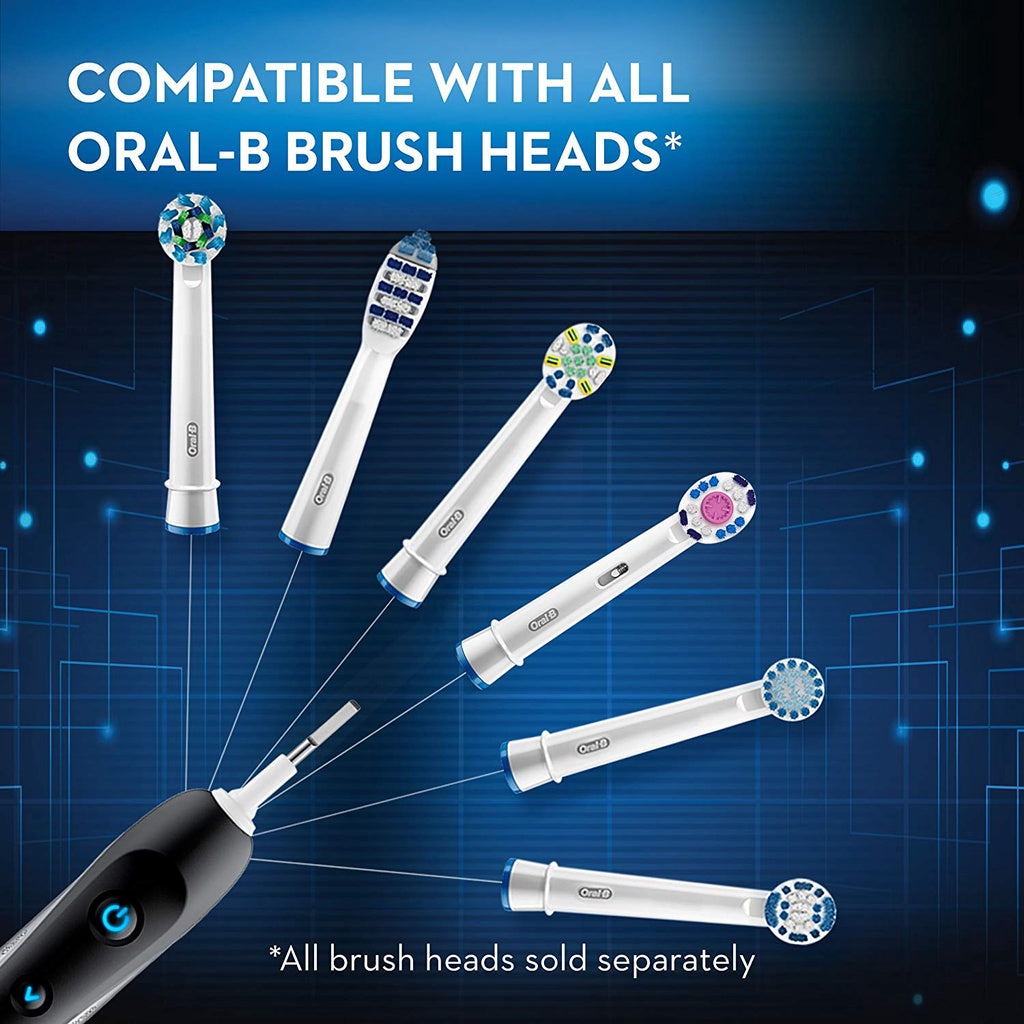 Oral-B Black 7000 SmartSeries Rechargeable Power Electric Toothbrush w 3 Replacement Brush Heads