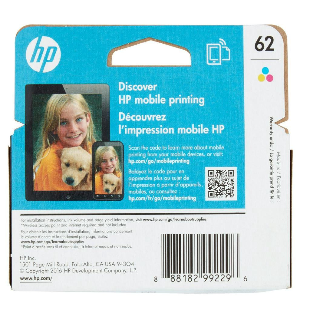 HP 62 Ink Cartridge Tri-Color C2P06AN