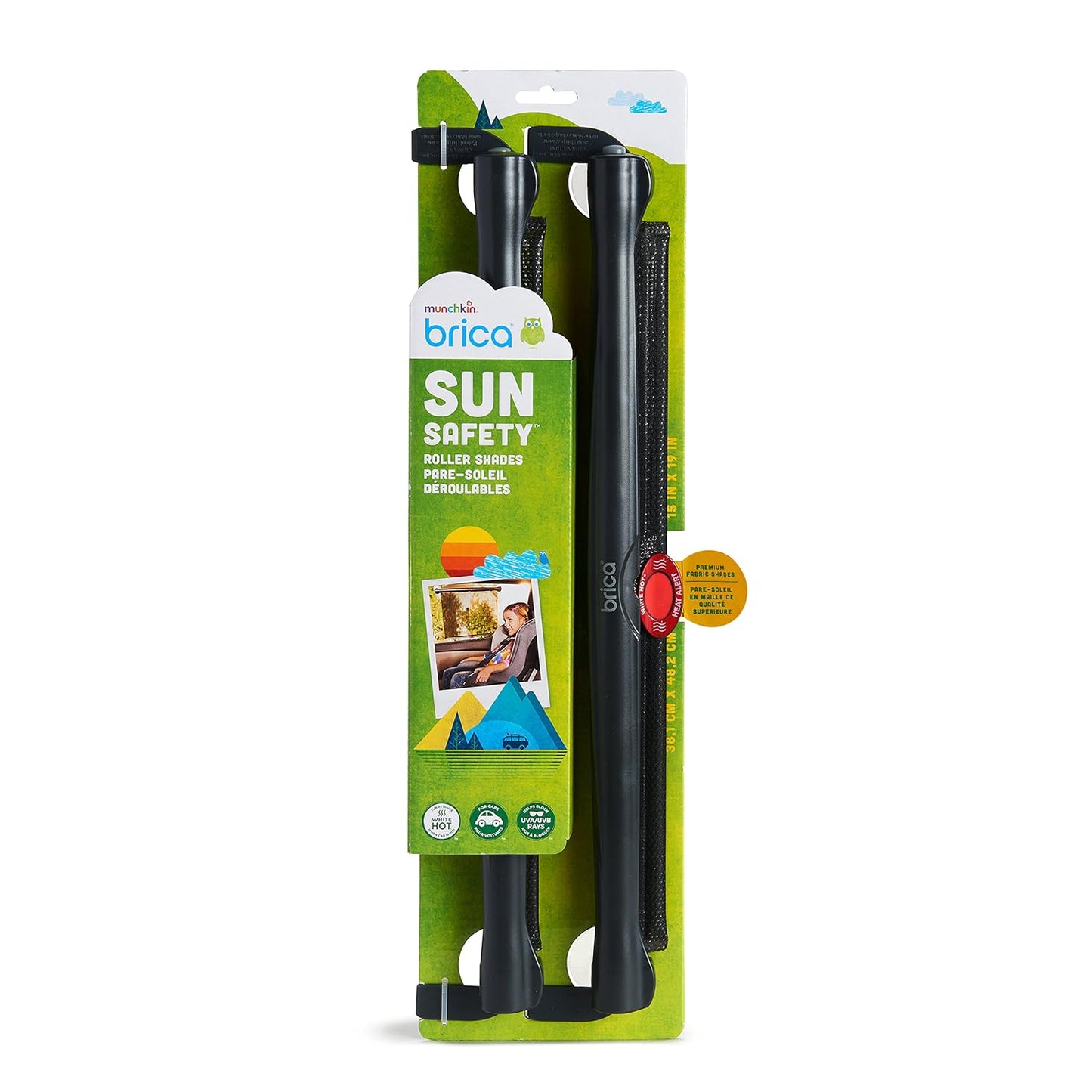 Brica Sun Safety Roller Shades 2 Count