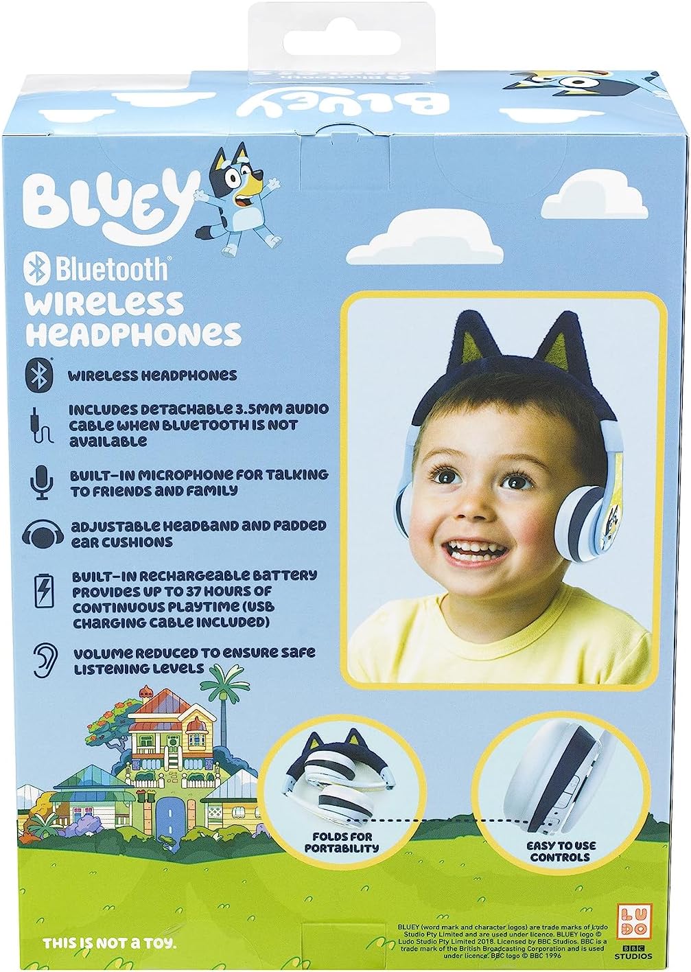 EKids Bluey Bluetooth Wireless Headphones Limited Volume, 1 Piece