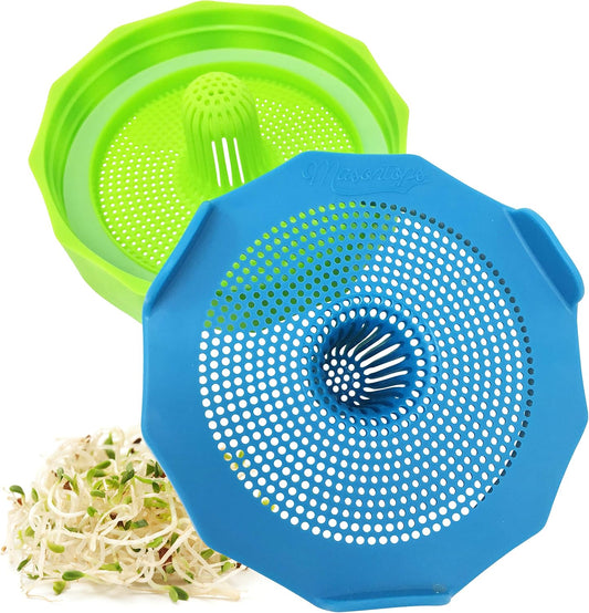 Masontops Bean Screen Plastic Mason, Wide Mouth Seed Sprouting Jar Lids Sprouting Kit