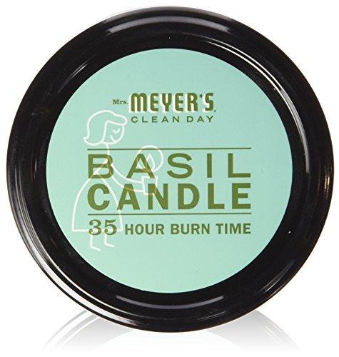 Mrs. Meyers Clean Day Soy Candle, Basil (4.9 oz / 140 g)
