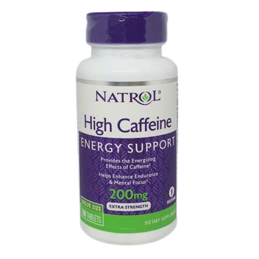 Natrol High Caffeine, Energy Support 200 mg (100 tablets)