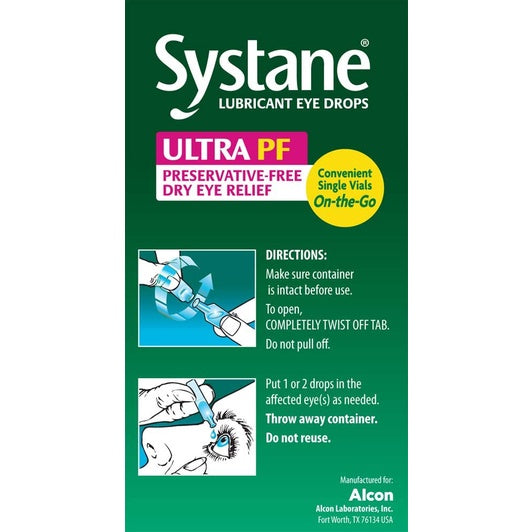 Systane Ultra PF Lubricant Eye Drops, 60 Count (Pack of 1) PACKAGING MAY VARY