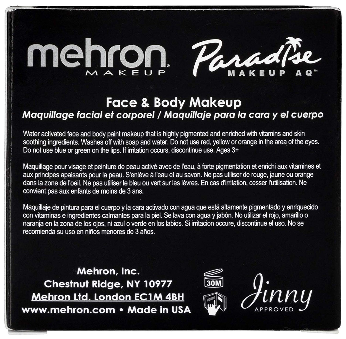 Mehron Makeup Makeup AQ Face & Body Paint (1.4 oz) (White)