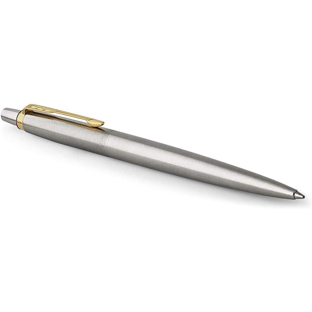 Parker 1953182 Jotter Ballpoint Pen, Stainless Steel w/ Chrome Trim, Medium Point, Blue Ink
