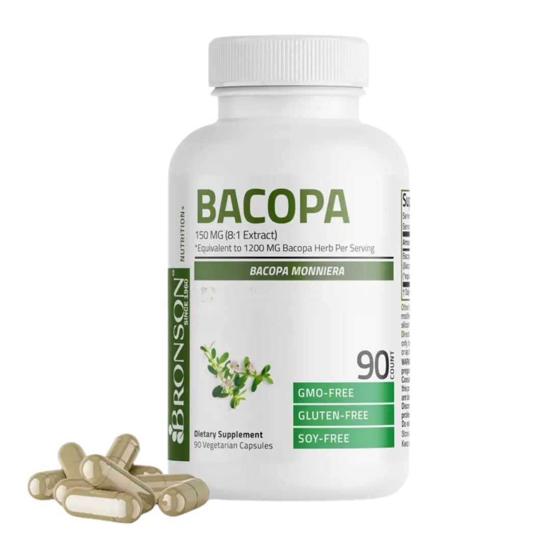 Bronson Bacopa Monniera 150mg Supplement 90 Vegetarian Capsules