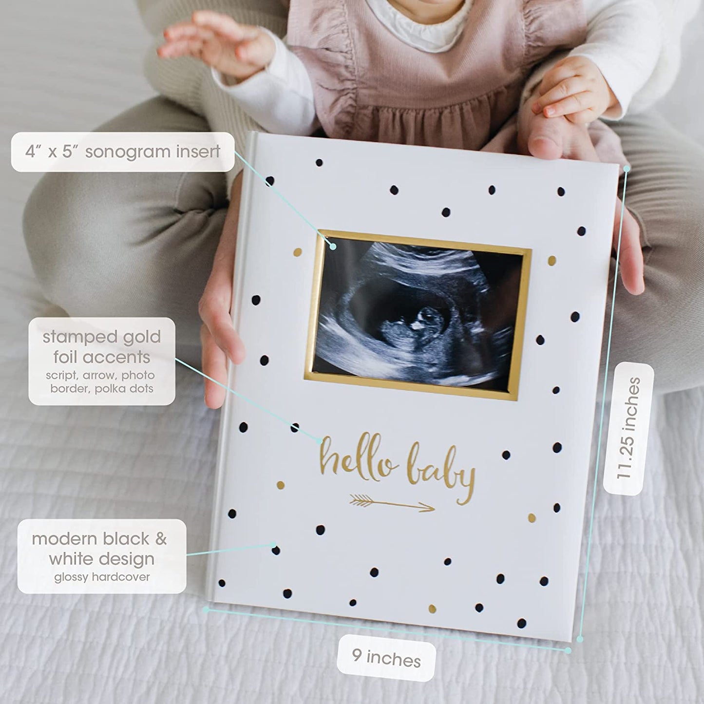 Baby Book Pearhead Hello Baby (Polka Dots)