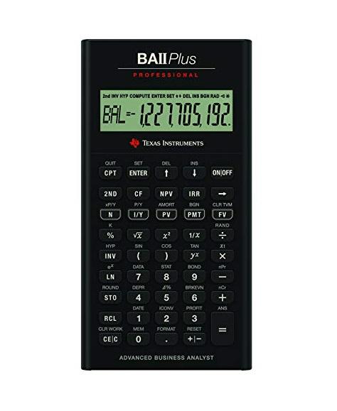 Texas Instruments BA II Plus Professional, Advanced Financial Calculator, Black