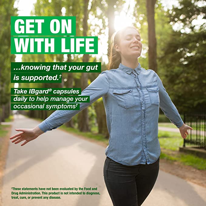 IBgard Daily Gut Health Support, Abdominal Comfort with Peppermint Oil, 48 Capsules