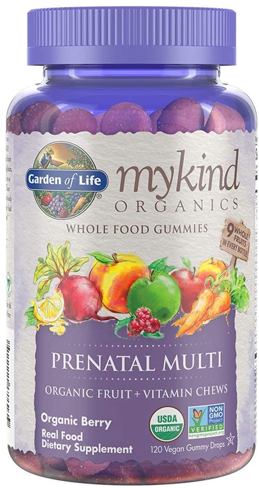 Garden of Life mykind Organics, Prenatal Multi Organic Fruit + Vitamin Chews Wholefood Gummies, 120 count