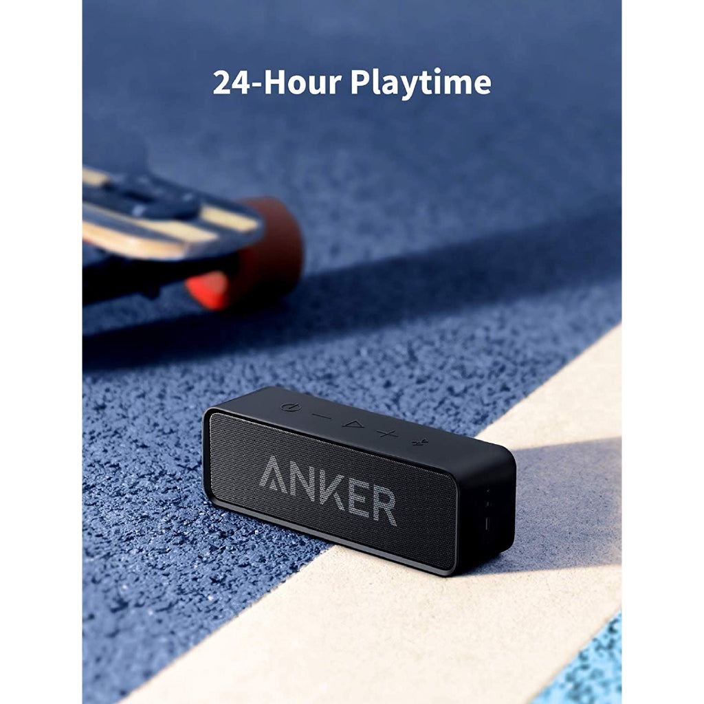 Anker Bluetooth Speaker SoundCore with Loud Stereo Sound, 24-Hour Playtime, 66 ft. Range