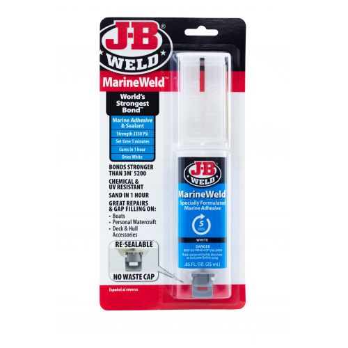 JB Weld MarineWeld Syringe Marine Adhesive & Sealant, 0.85 fl.oz / 25ml (50172)