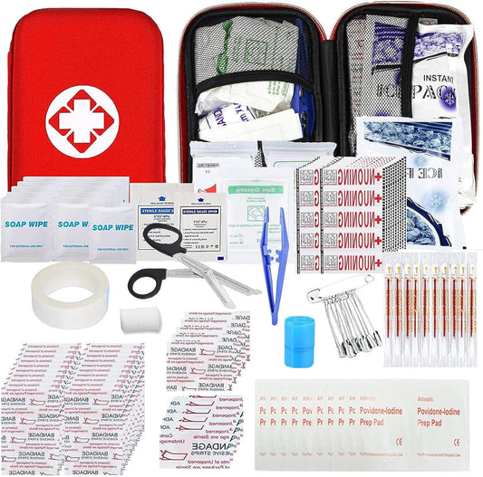 Car First Aid Kits Survival Gear Small Emergency Kit 275 Pieces (Travel Size)