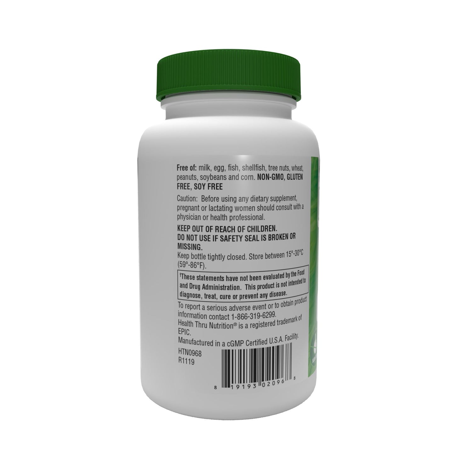 Health Thru Nutrition Alpha Lipoic Acid (ALA) Universal Antioxidant 600mg 120 Vegecaps Supports Healthy Glucose Metabolism