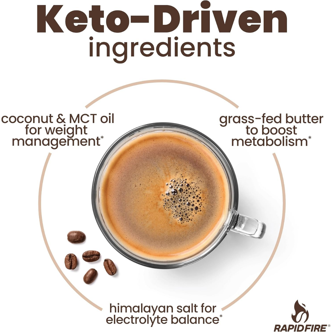 RapidFire Keto Creamer Original Flavor Powder, 8.5 oz / 240 g