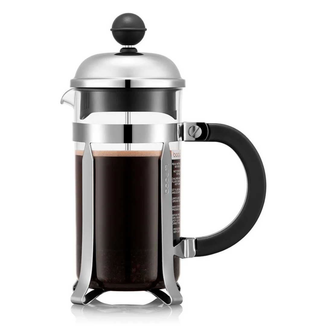 Bodum Chambord French Press Coffee Maker 3 Cup, Silver, 1923-16US4