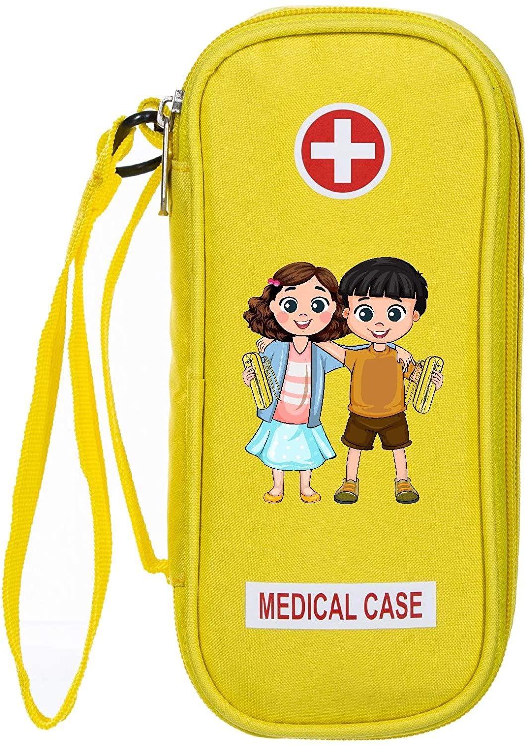 Jayour Kid’s Medical Case and Portable Bag with Zipper (Yellow)