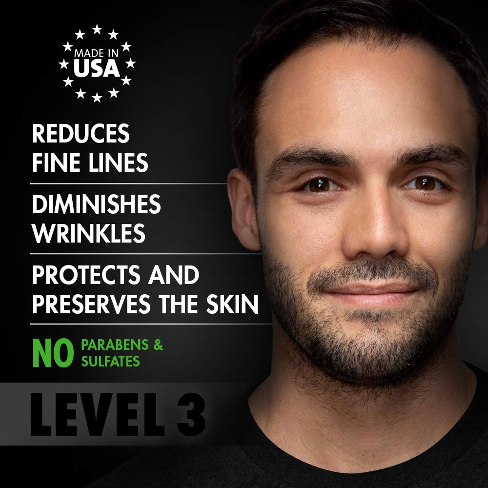 Tiege Hanley Men’s Skin Care System Level 3 Anti Aging Routine Product Set: Face Wash, Serum, Day & Night Moisturizer, Exfoliating Scrub & Eye Cream