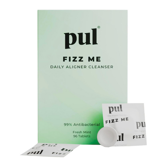 PUL Daily Aligner Cleanser Remove Odors Discoloration Stains & Plaque Fresh Mint 96 Tablets