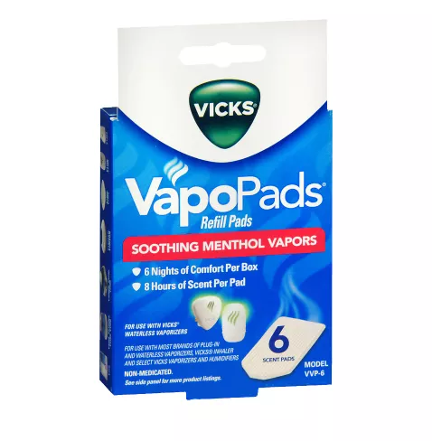 Vicks VapoPads Soothing Menthol Vap ors Refill, 6 Scent Pads – arenade.ph