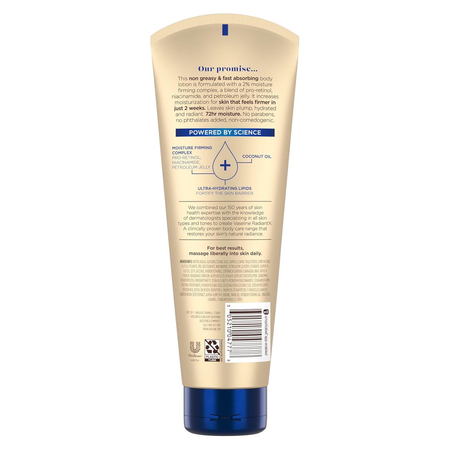 Vaseline Radiant X Firm & Restore Nourishing Body Lotion, 8 oz / 237 ml