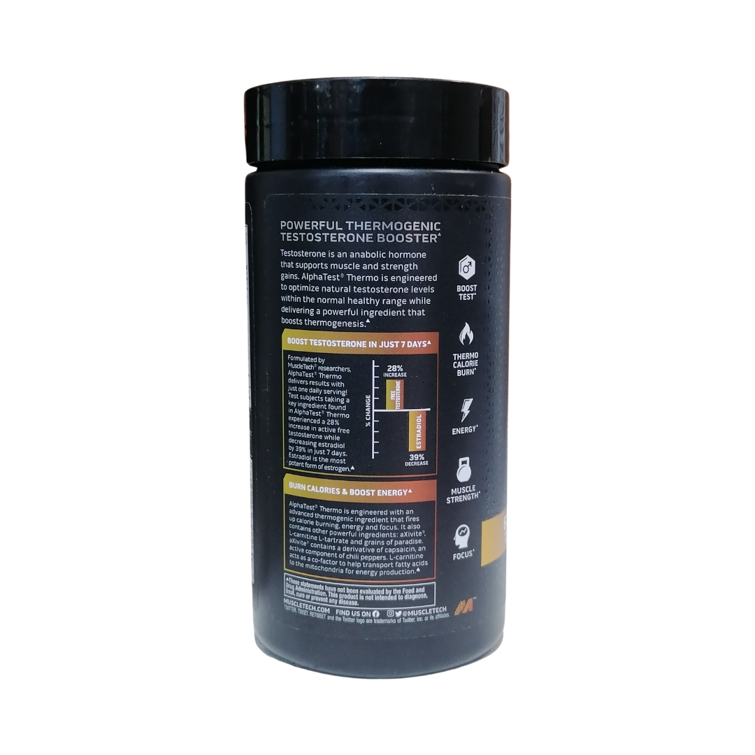 MuscleTech Alpha Test Thermo Booster, 90 Capsules