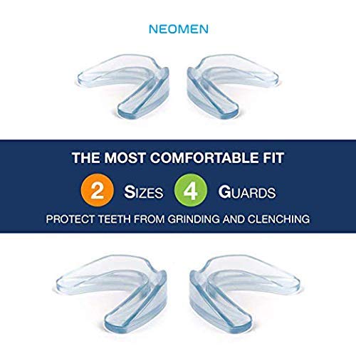 Neomen Professional Dental Guards Custom Fit 2 Sizes, Pack of 4