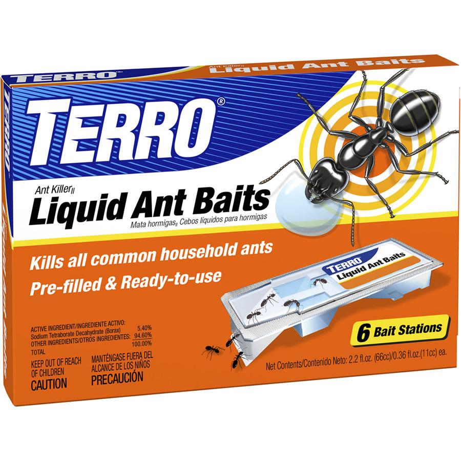 Terro Ant Killer Liquid Ants Baits (6 Bait Stations, Net Contents 2.2 fl.oz / 0.36 fl.oz)