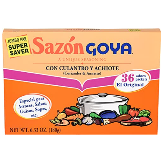 Sazon Goya A Unique Seasoning, 6.33 oz. / 180g 36 Packets Super Saver Jumbo Pak (1 Count)