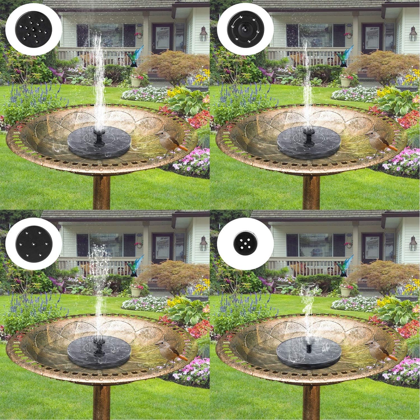 Mademax Solar Fountain Floating Solar Powered Water Fountain Pump (Model - AS10B)