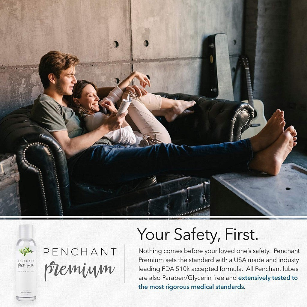 Penchant Premium Personal Lubricant for Sensitive Skin, Silicone Based for Women and Men (4 fl oz)
