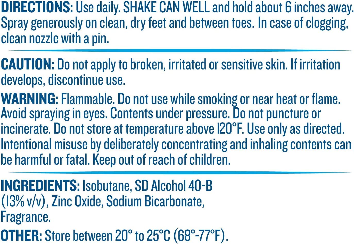 Dr. Scholl's Odor-X Ultra Odor-Fighting Foot Spray Powder All-Day Odor Protection - 133g