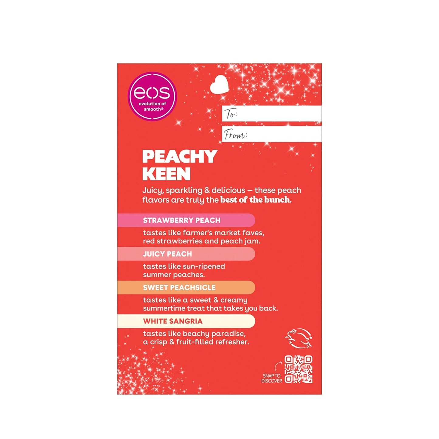 Eos Lip Balm Gift Set Peachy Keen, Lip Moisturizer, 0.14 oz, 4 Pack