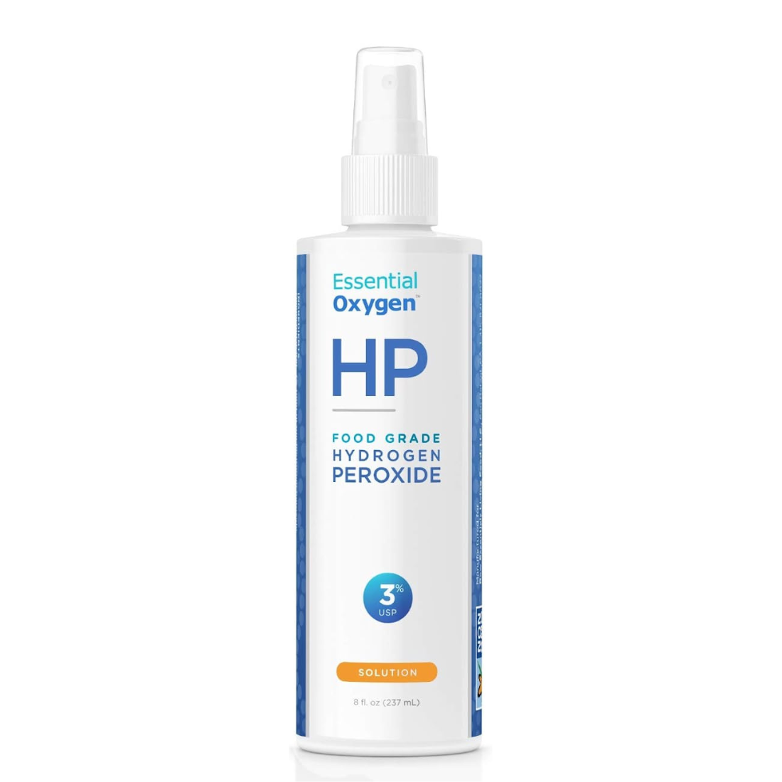 Essential Oxygen HP Food Grade Hydrogen Peroxide 3% USP Solution 8 Oz