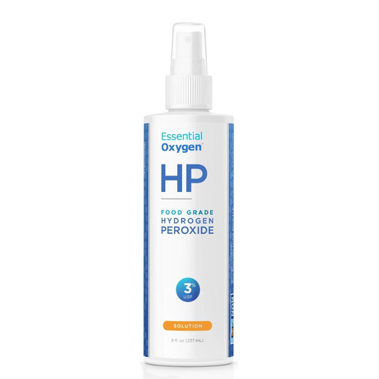 Essential Oxygen HP Food Grade Hydrogen Peroxide 3% USP Solution 8 Oz