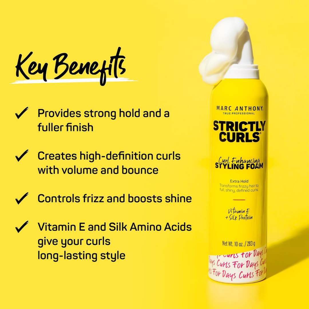 Marc Anthony Strictly Curls Curl Enhancing Styling Foam Extra Hold, 283 g / 10 oz