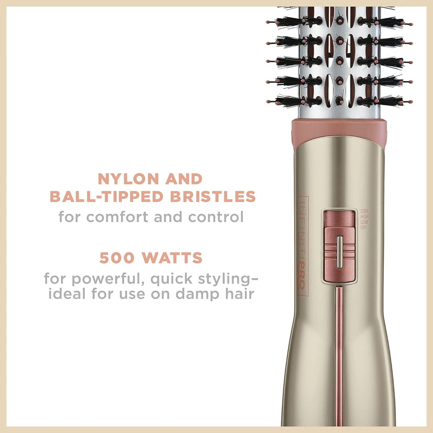 Conair Infiniti Pro Frizz Free 1 1/2 inch Hot Air Brush Titanium Ceramic