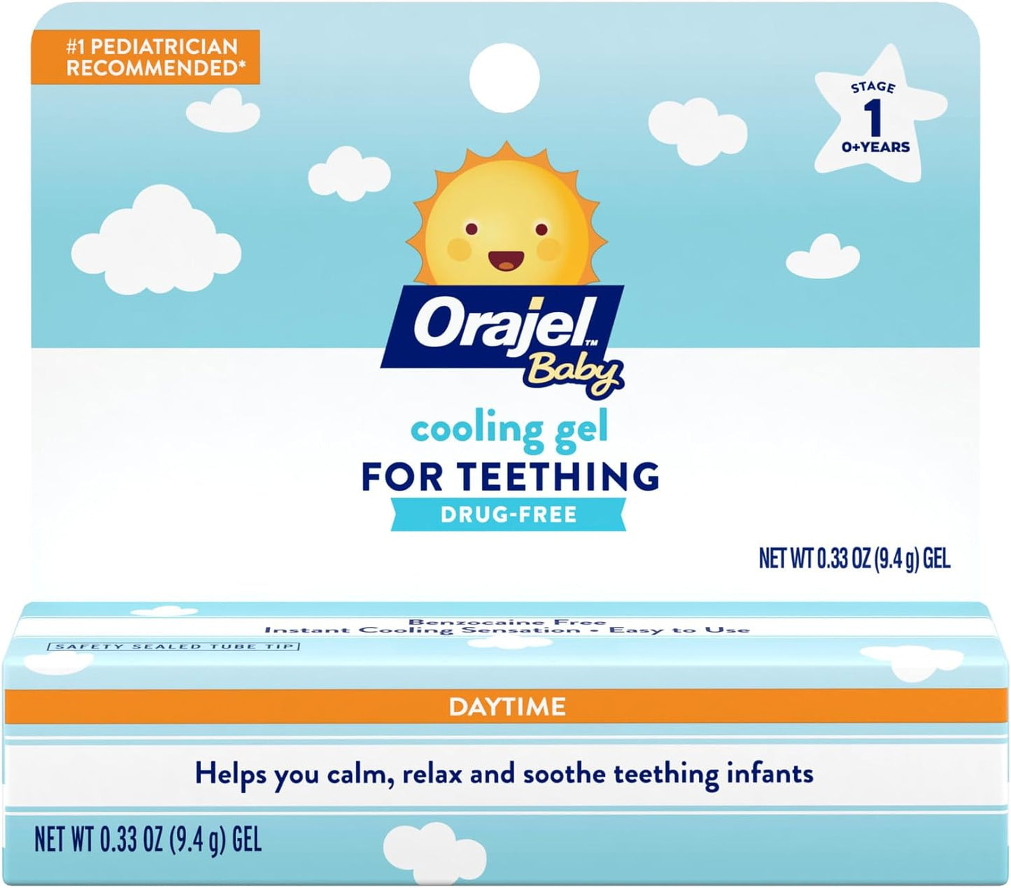 Orajel Baby Cooling Gel For Teething Daytime 0.33oz / 9.4g